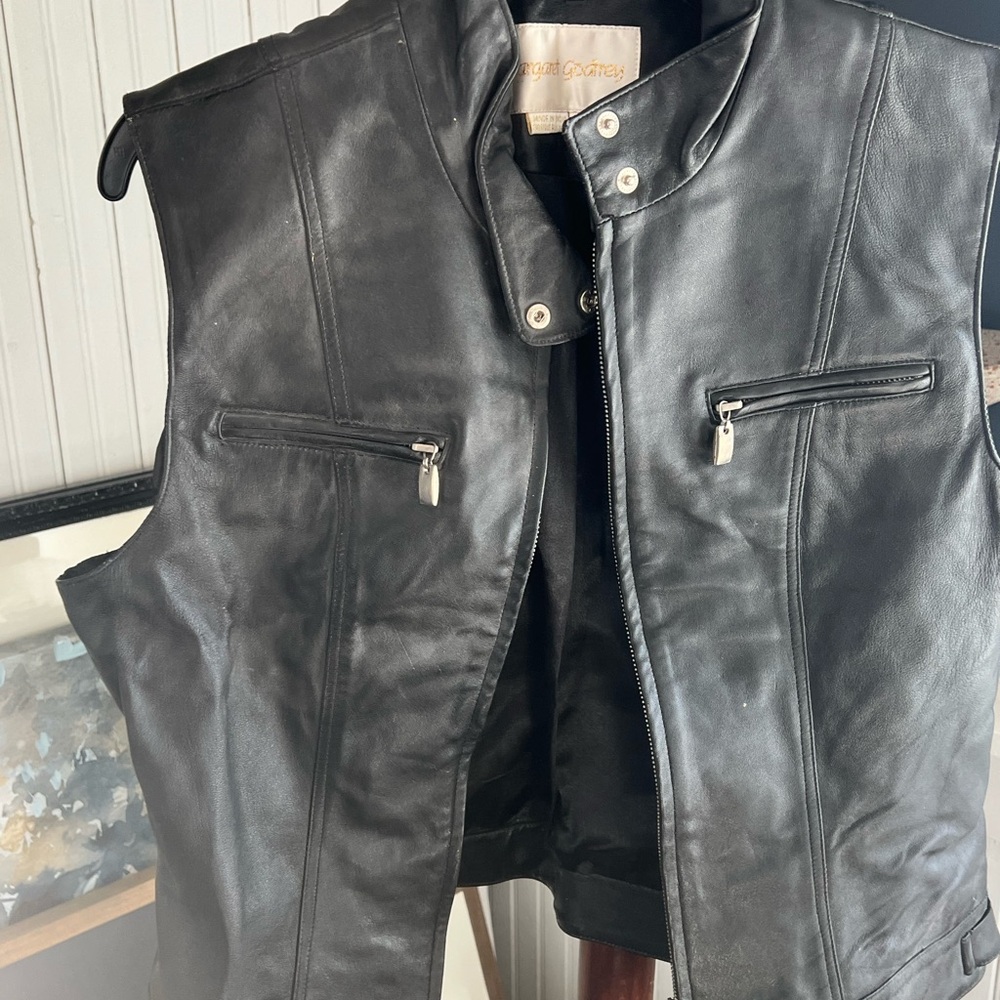 Black Leather Vest